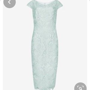 Mint Green Ted Baker Midi Length Dress